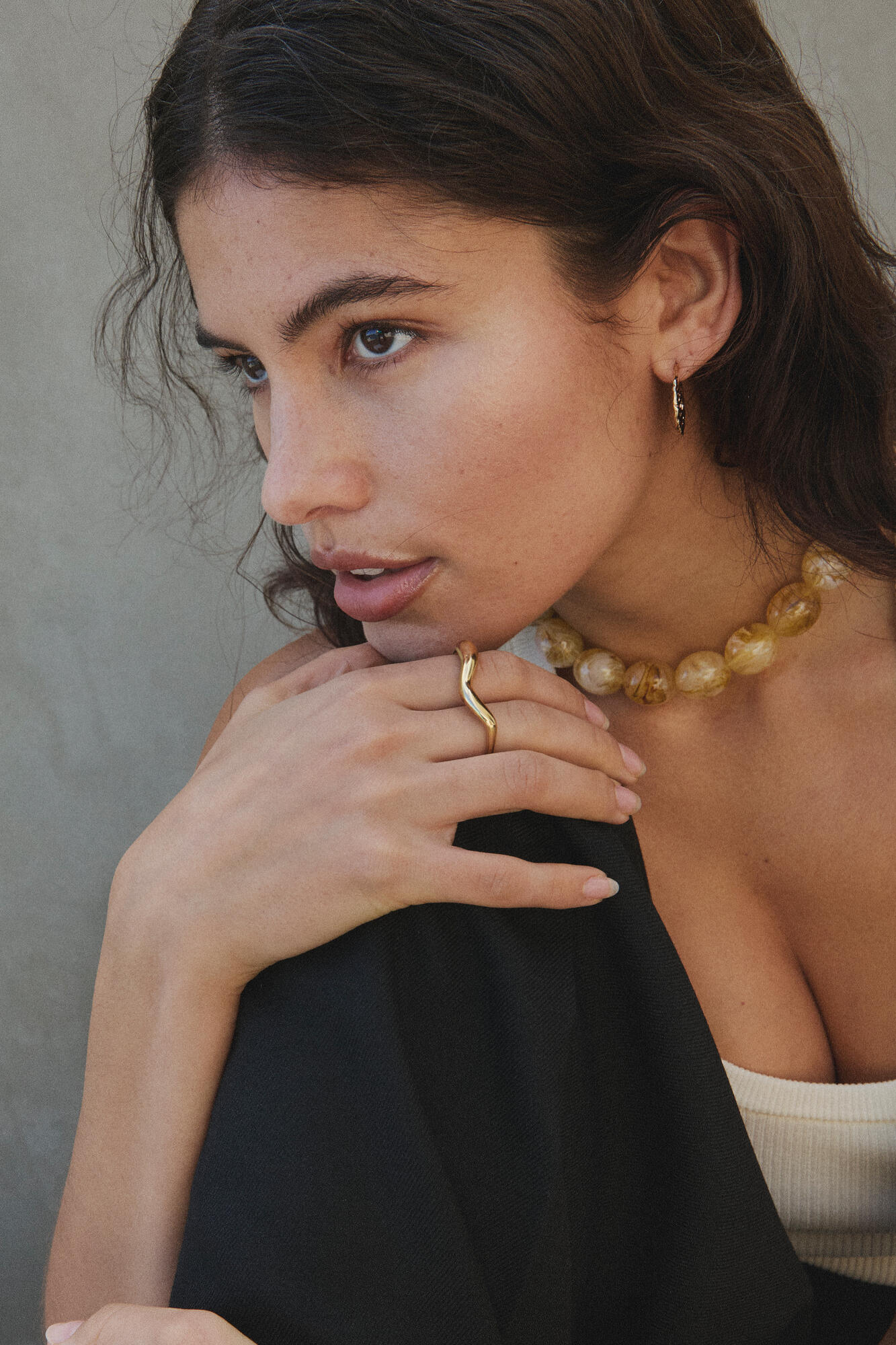 Evon Double ring - forgyldt